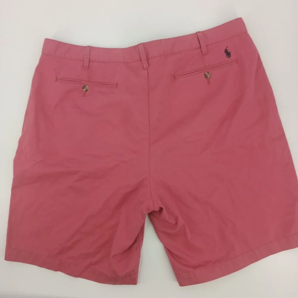 Polo Ralph Lauren Mens Relaxed Fit Chino Shorts Logo Pink salmon Sz 40 actual 41